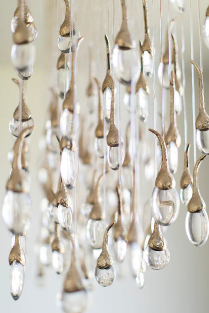 HomeDor Luxury Creative Gold Tadpole Crystal Chandelier