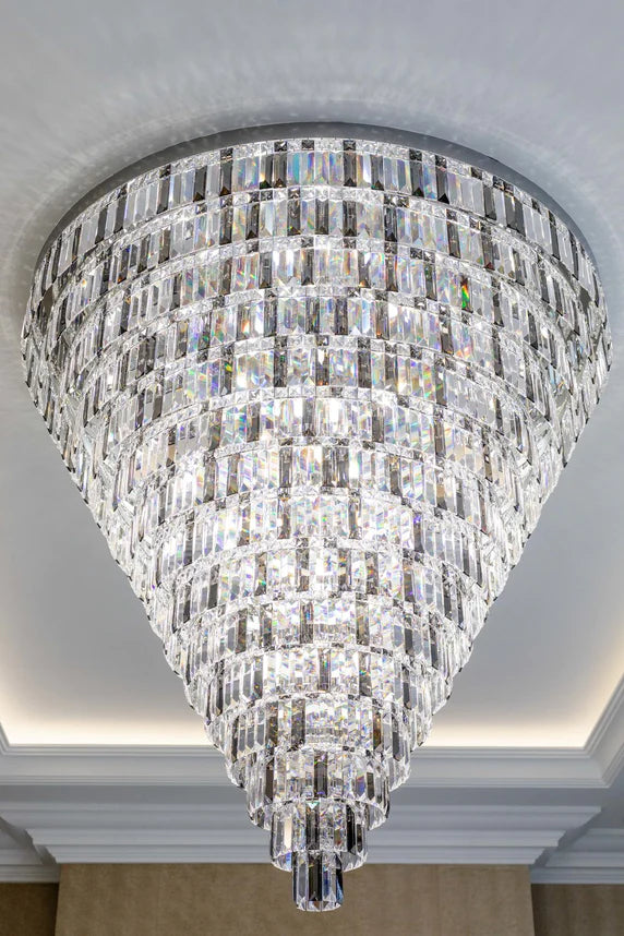HomeDor Extra Large Flush Mount Light for Lobby/Hotel/High-ceiling Living Room