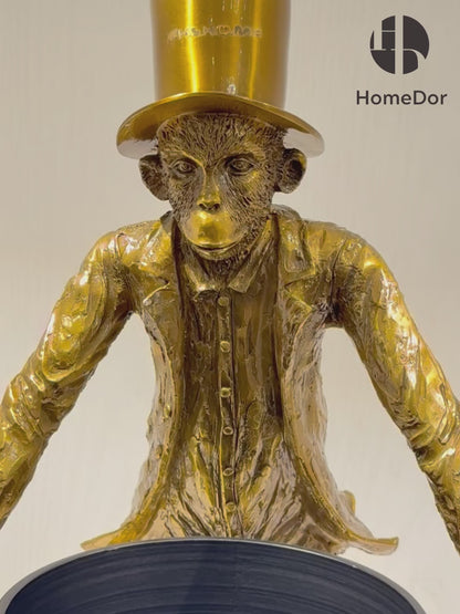HomeDor Whimsical Monkey Butler - Cubo de hielo para champán y vino