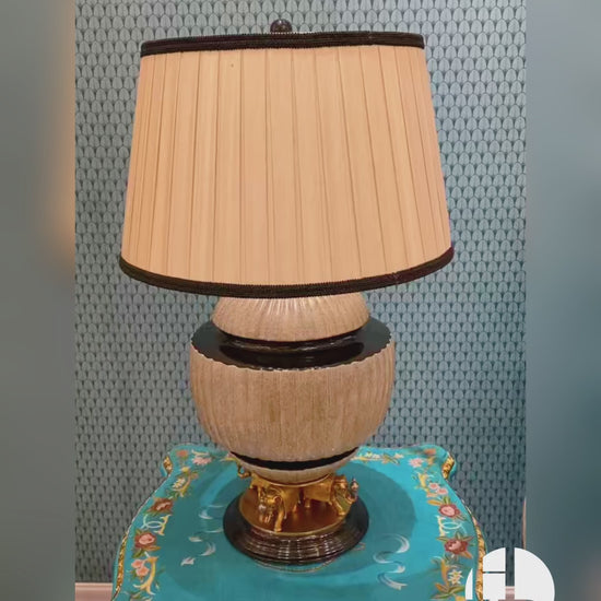 HomeDor × FH&Home | Ivory White Table Lamp Designed by Regis Dho