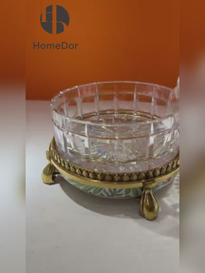 HomeDor × FH&amp;Home | مجموعة براغ، علبة زجاجية كريستالية أنيقة مستوحاة من الطبيعة