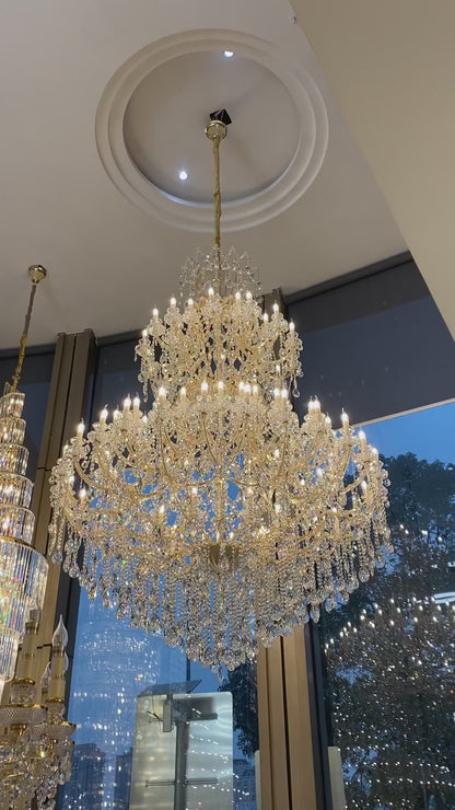 HomeDor Premium Laura Classic Traditional Extra Large Candle Crystal Chandelier