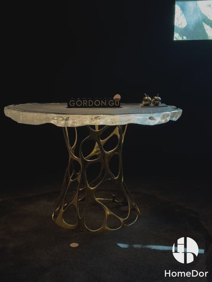 Luxury Tree Grain Glacier Crystal Artistic Table Set by Gordon Gu