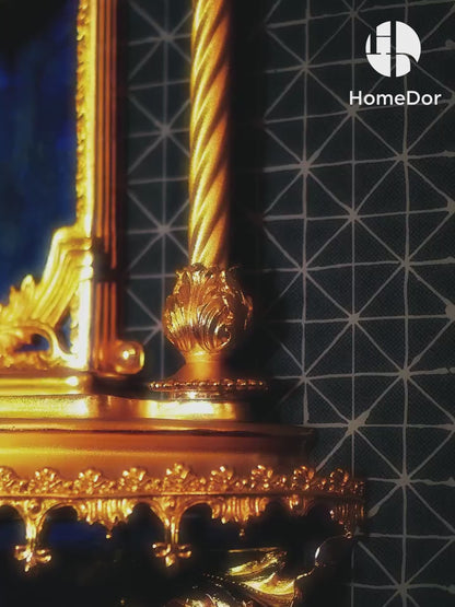 HomeDor Rococo Malachite/Lapis Lazuli Wall Clock