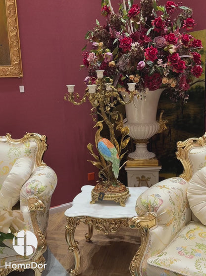 HomeDor × FH&Home | Artistic Colorful Crane 5-Arm Candelabra