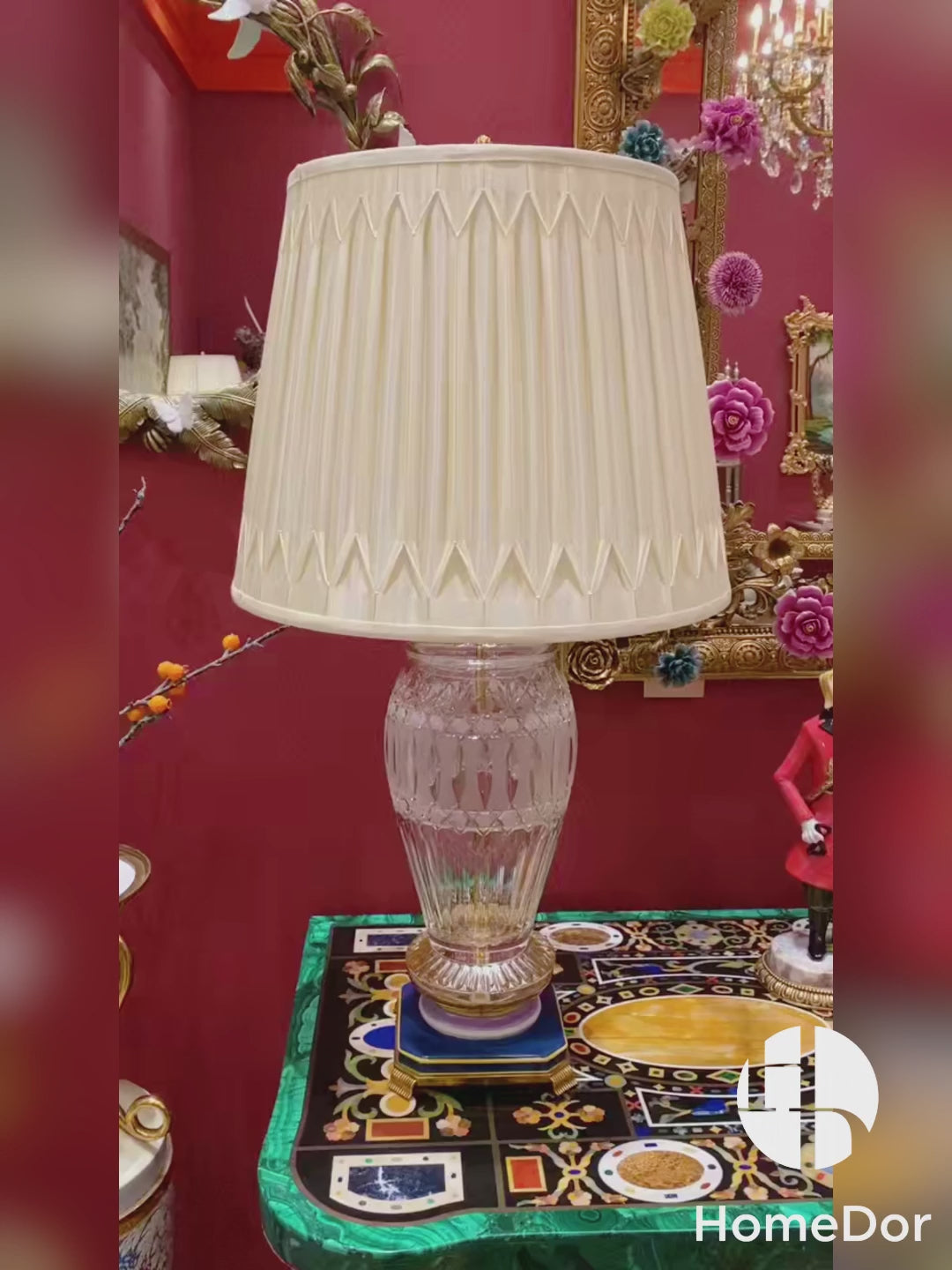 HomeDor × FH&Home | Elegant Classic Crystal Table Lamp