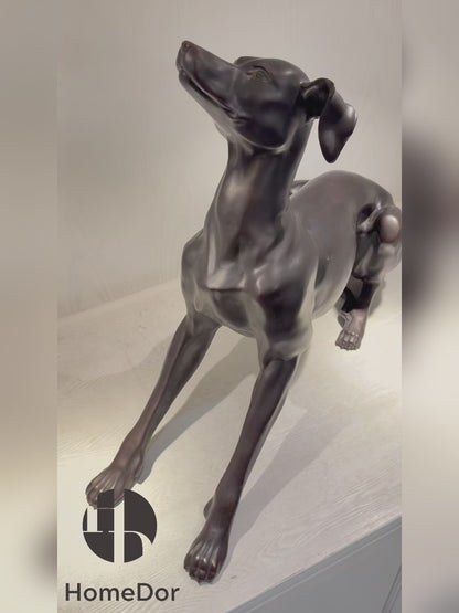 HomeDor × FH&amp;Home | Escultura de perro de bronce de lujo de estilo clásico