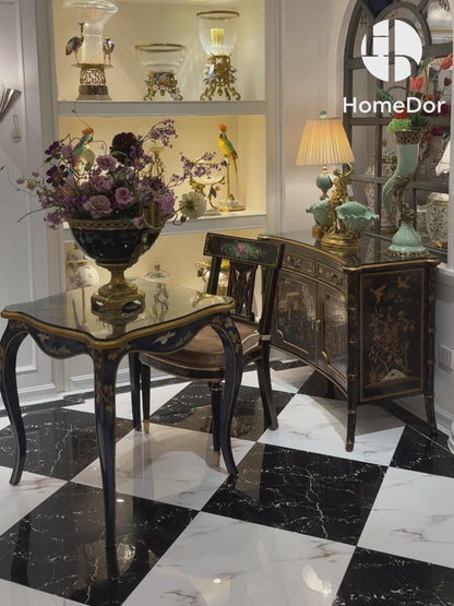 HomeDor × FH&amp;Home | Sillón Rococó Craquelado Rosas