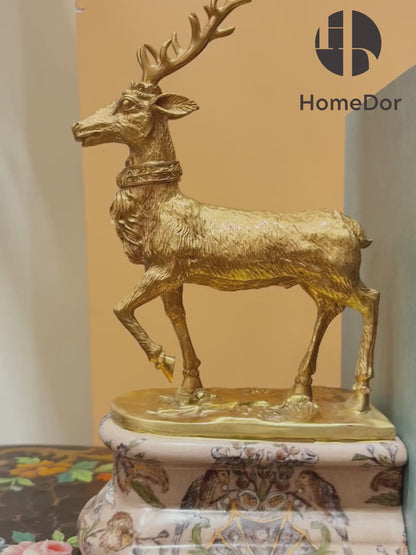 HomeDor Vintage Regal Gilded Stag Bookend