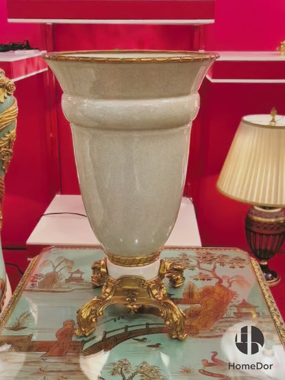 Imperial Ivory Crackle Vase