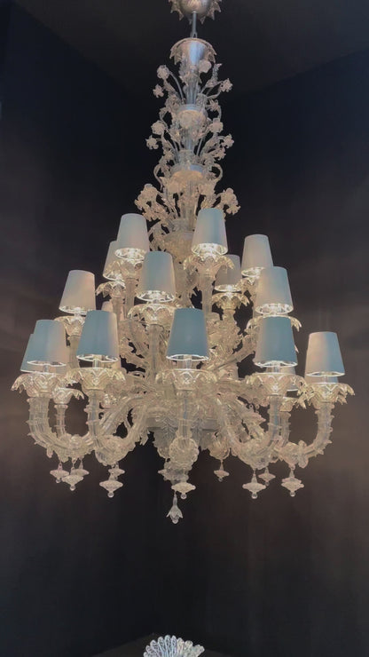 HomeDor Crystal Flower Lampshade Chandelier