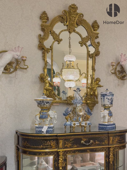 HomeDor × FH&Home | Elegant White Elephant Decorative Lidded Urn