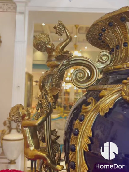 Napoleon III Imperial Cobalt Blue Palace Garniture