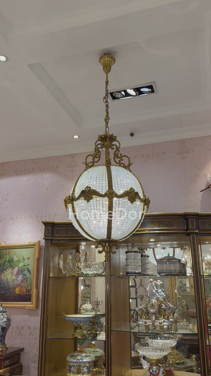 HomeDor × FH&Home | Baroque Artisanal Retro Crystal Globe Pendant Light