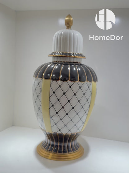 Black and White Geometric Porcelain
