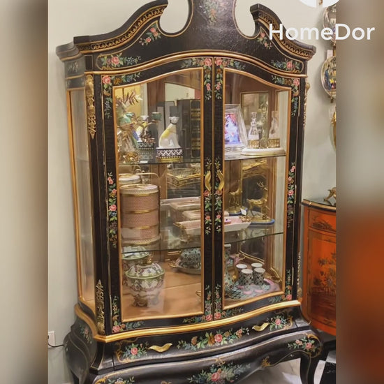 HomeDor × FH&Home | Rococo Craquelure Roses Series Display Cabinet