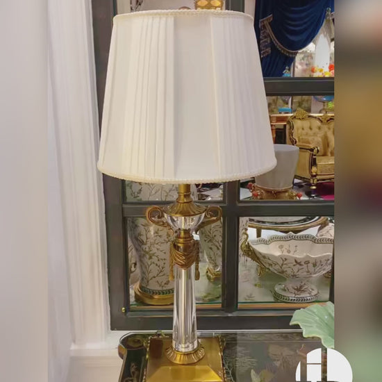 HomeDor × FH&Home |  Elegant Classic Crystal Table Lamp