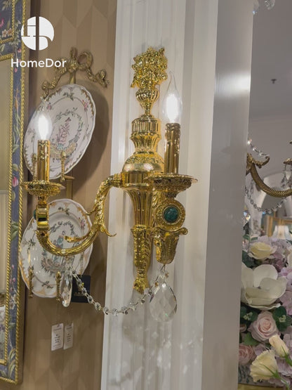 HomeDor × FH&Home | Vintage French Gold 2-Arm Wall Sconce