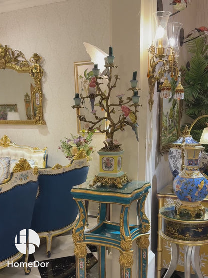 HomeDor Luxury Tree-Shape Parrot Accent Candelabra