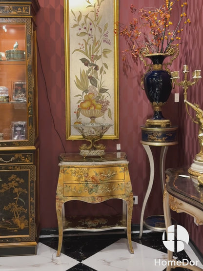 HomeDor Elegant Hand-Painted Green Spring Porcelain Decor Set