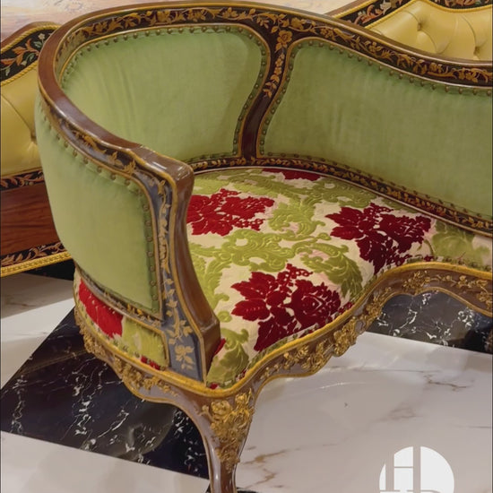 HomeDor × FH&Home | Vintage French S-Shaped Double Conversation Love Chair