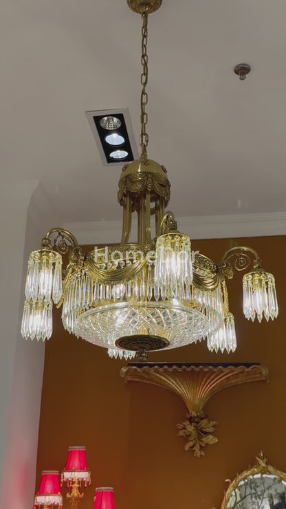 HomeDor × FH&Home | Vintage Baroque Brass Chandelier