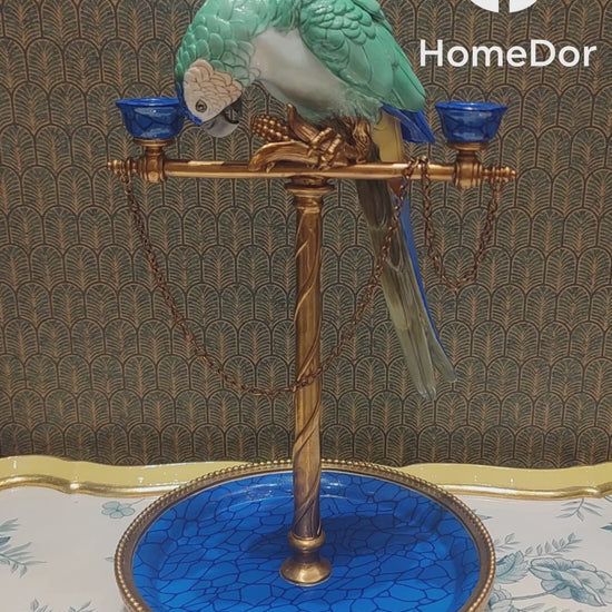 HomeDor × FH&Home | Retro Glam Parrot Candle Holder& Dessert Tray
