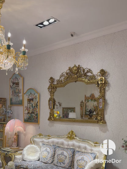 HomeDor × FH&Home | Luxury French Malachite Accent Crystal Chandelier