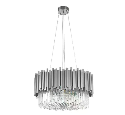 Lampadario classico rotondo in cristallo Lohsen con finitura dorata