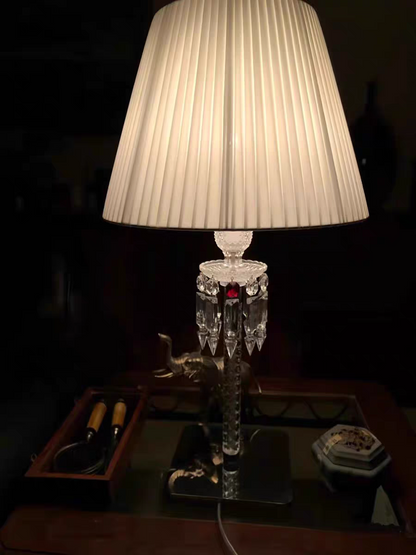 HomeDor Premium Laurel Vintage Luxury Lampshade Table Lamp in Black/White