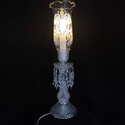HomeDor Premium Laurel Vintage Luxury Lampshade Table Lamp in Black/White