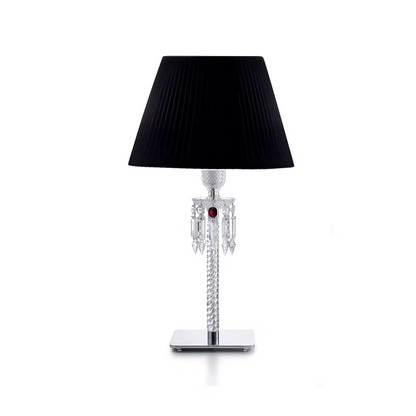 HomeDor Premium Laurel Vintage Luxury Lampshade Table Lamp in Black/White