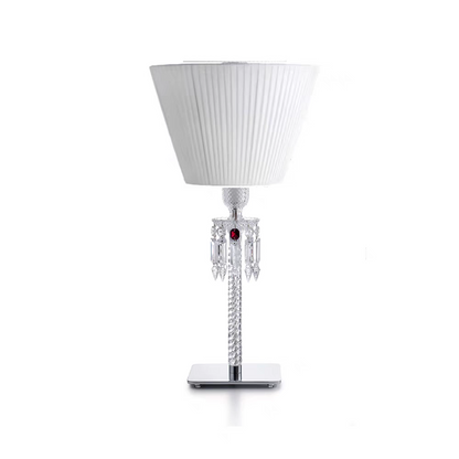 HomeDor Premium Laurel Vintage Luxury Lampshade Table Lamp in Black/White