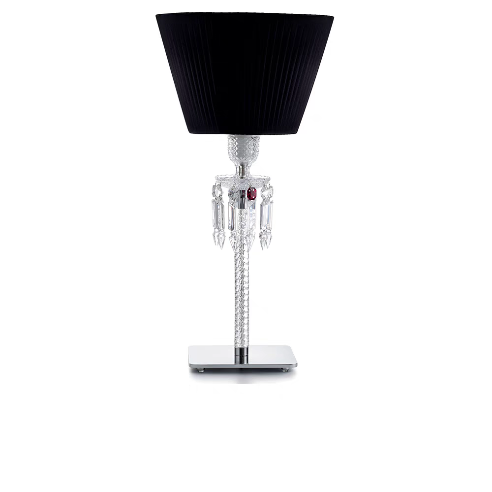 HomeDor Premium Laurel Vintage Luxury Lampshade Table Lamp in Black/White