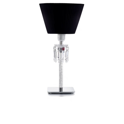 HomeDor Premium Laurel Vintage Luxury Lampshade Table Lamp in Black/White