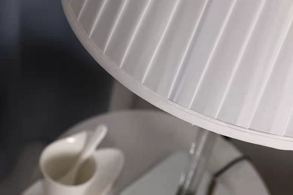 HomeDor Premium Laurel Vintage Luxury Lampshade Table Lamp in Black/White