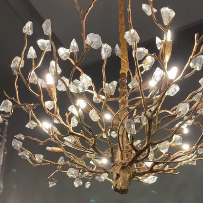 HomeDor Linn Luxury Vintage Gemstone Branch Crystal Chandelier