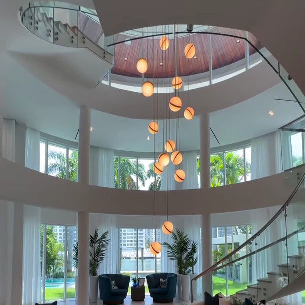 HomeDor  Floating Acrylic Balls Chandelier