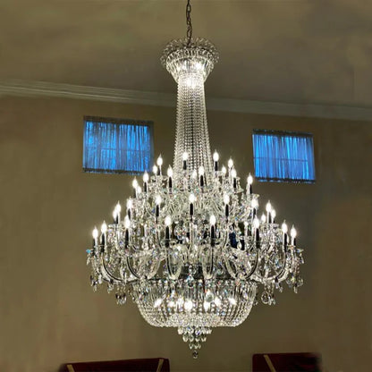 HomeDor Traditional Luxury Mid-century Multi Tiers Candle Chandelier